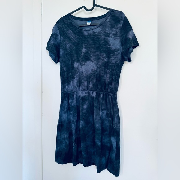 Robe tie dye Old Navy Petite t-shirt dress casual coton cotton elastic waist - Picture 1 of 4